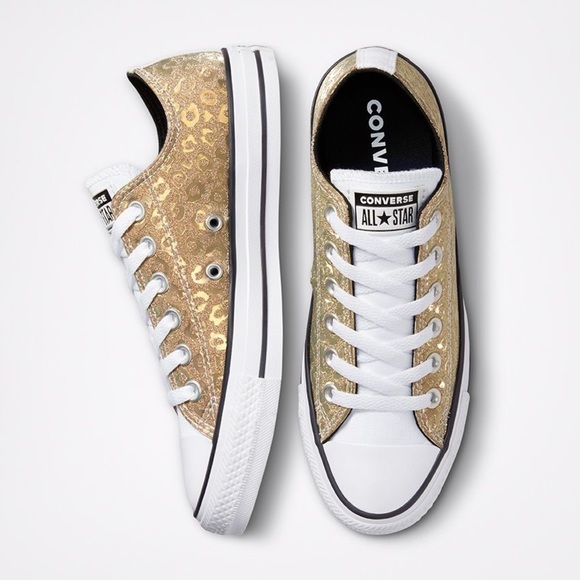 Converse Shoes - Converse Gold Glam Chuck Taylor All Star Low Top in Saturn Gold Metallic 7.5/38